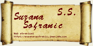 Suzana Sofranić vizit kartica